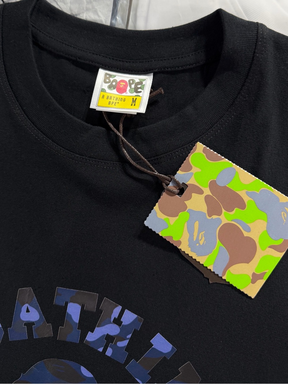 BAPE A Bathing Ape Check By Bathing Tee ‘White’ - Picture 7 of 9